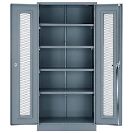 Assembled Storage Cabinet With Expanded Metal Door, 36x18x78, Gray